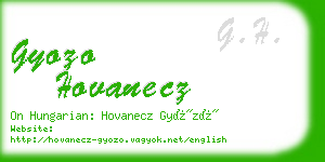 gyozo hovanecz business card